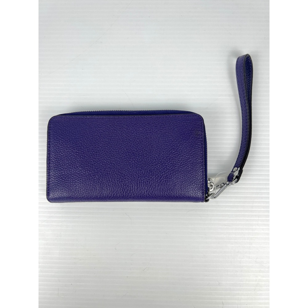 Michael Kors Mercer Smartphone Wristlet Iris‎ Purple Pebbled Leather 32F6SM9E3L - Picture 3 of 10